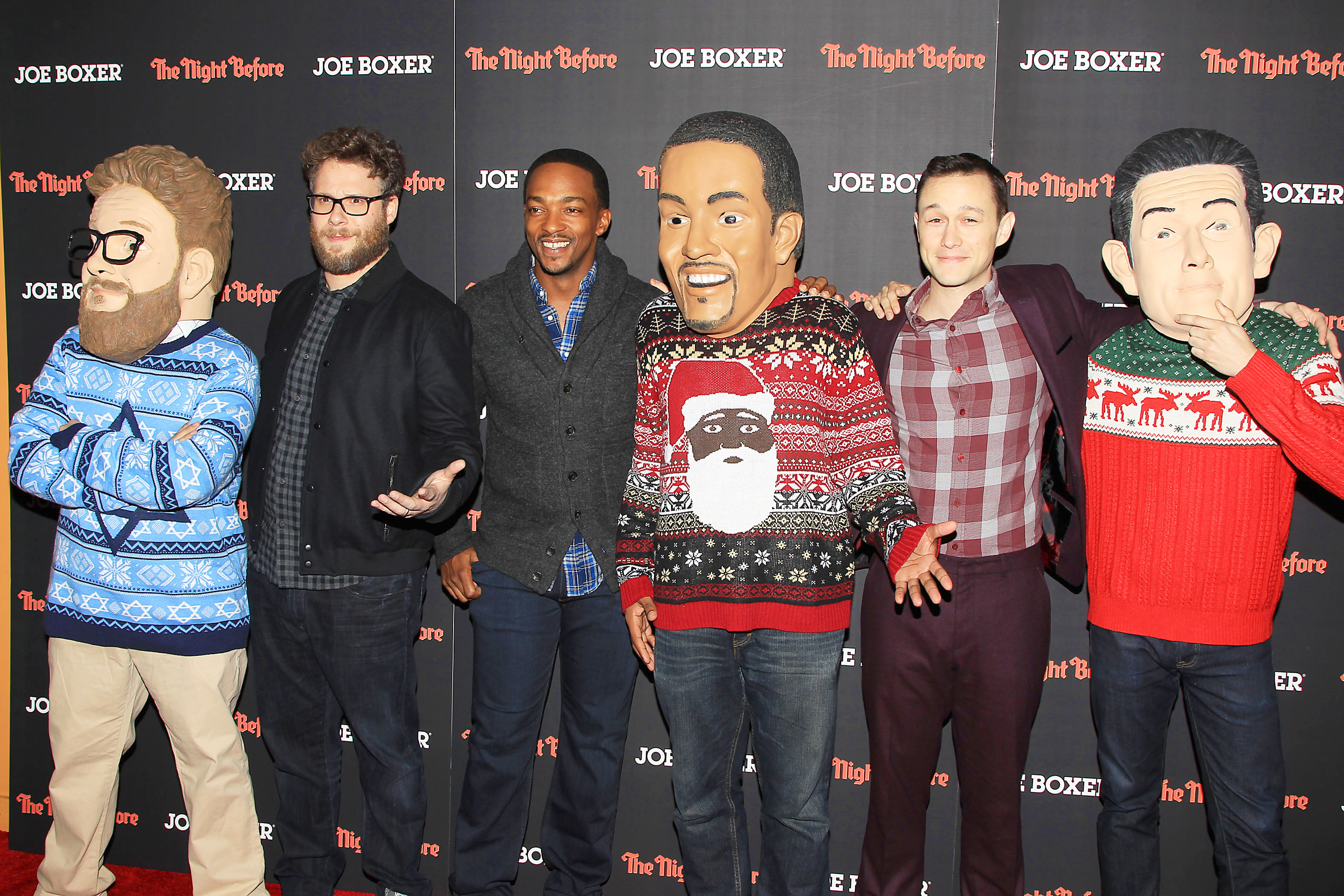 Seth Rogen, Anthony Mackie, and Joseph Gordon Levitt