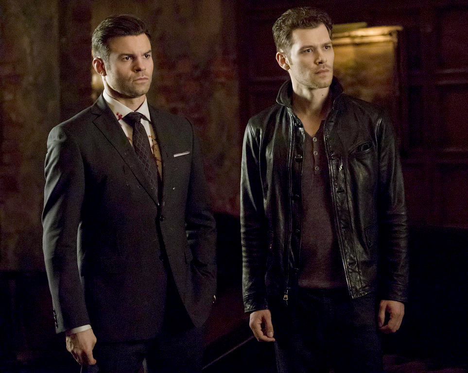 Daniel Gillies as Elijah and Joseph Morgan as Klaus on The Originals.