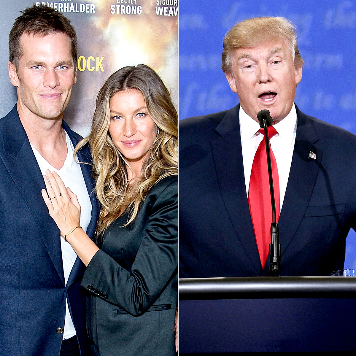 Tom Brady and Gisele Bundchen; Donald Trump