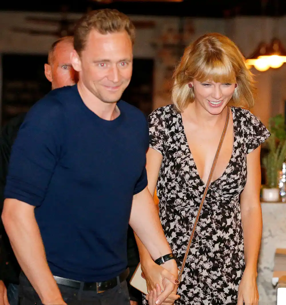 ctor Tom Hiddleston and singer Taylor Swift leave restaurant 'Gemelli Italian' in Broadbeach on the Gold Coast, Queensland.