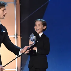 Jacob Tremblay accepts his Critic's Choice Award