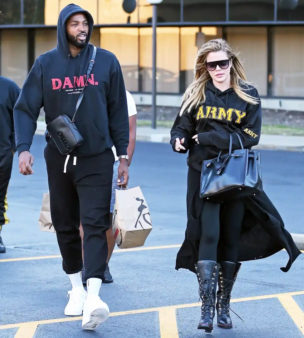 Tristan Thompson Khloe Kardashian baby bump