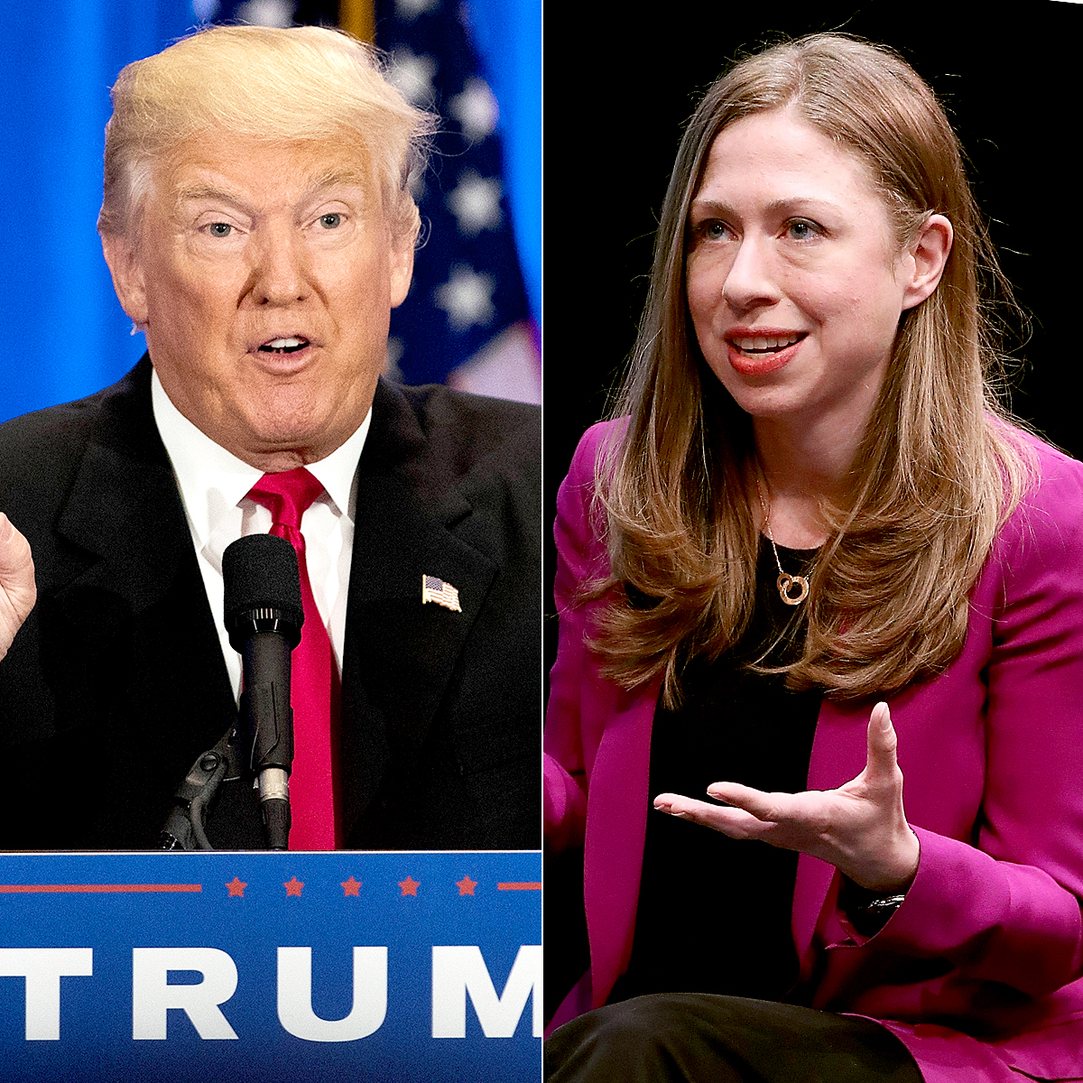 Donald Trump and Chelsea Clinton