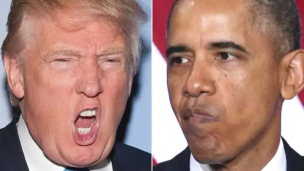 Presidents Trump and Obama