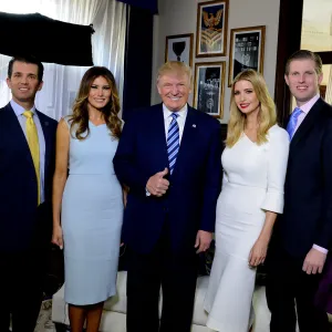 Donald Trump, Donald Trump Jr., Melania Trump, Ivanka Trump, Eric Trump, Tiffany Trump