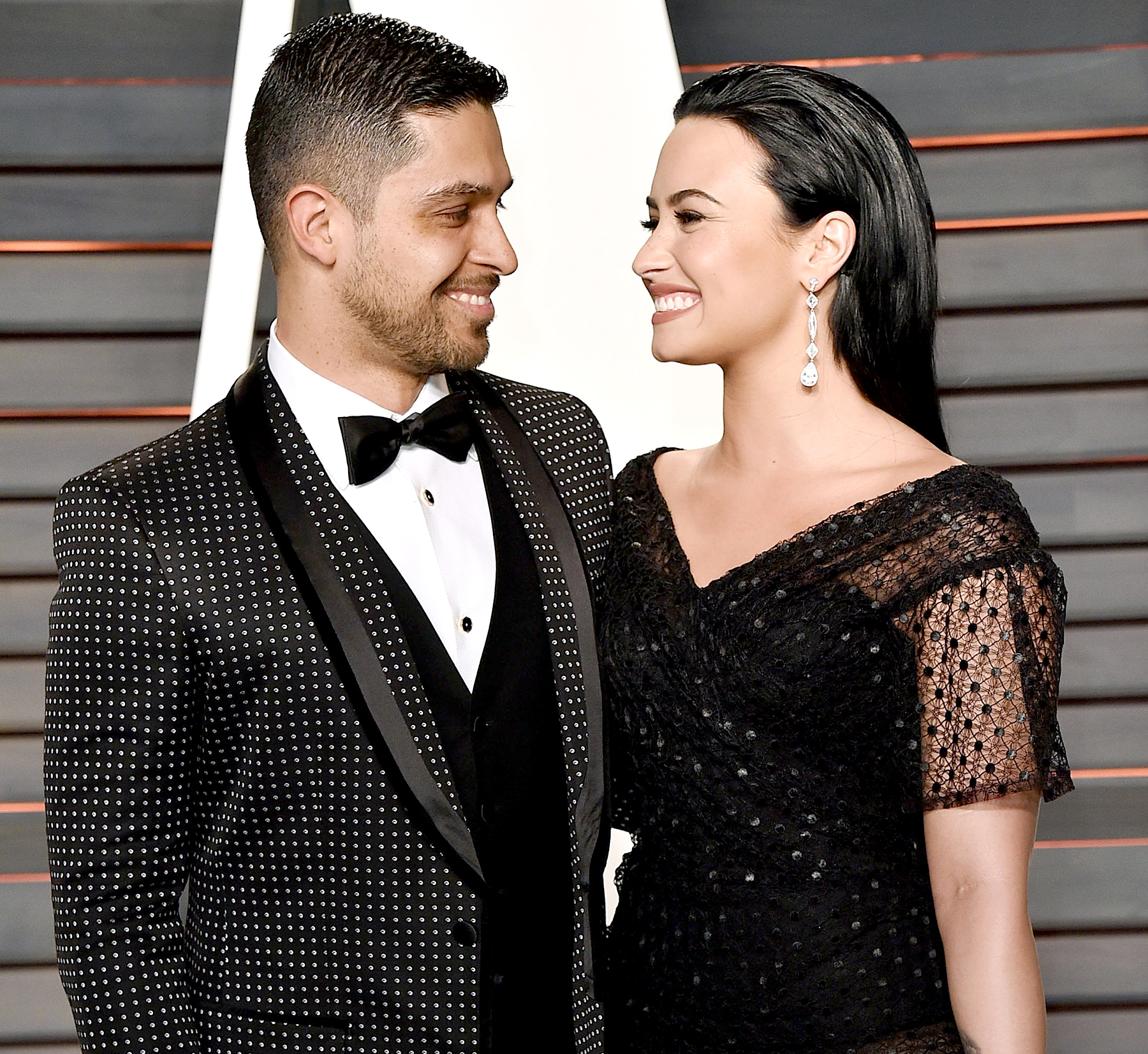 Wilmer Valderrama and Demi Lovato arrives at the 2016 Vanity Fair Oscar Party.