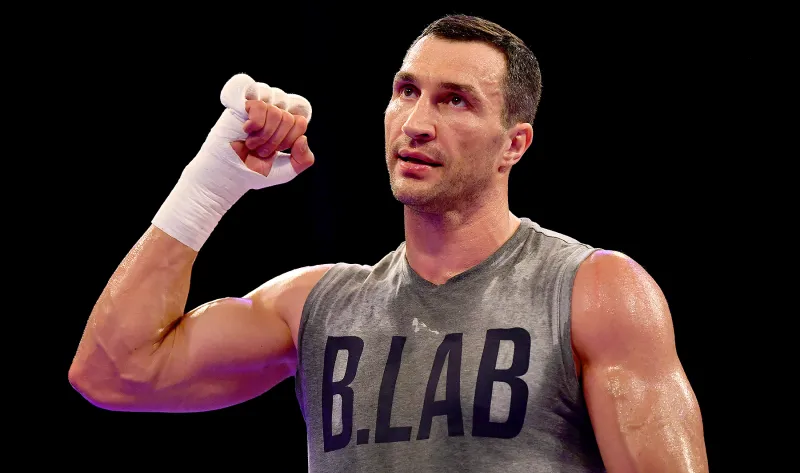 Wladimir Klitschko takes part in an open workout at Wembley Arena on April 26, 2017 in London, England. Anthony Joshua and Wladimir Klitschko are due to fight for the IBF, IBO and WBA Super Heavyweight Championships of the World at Wembley Stadium on April 29, 2017.