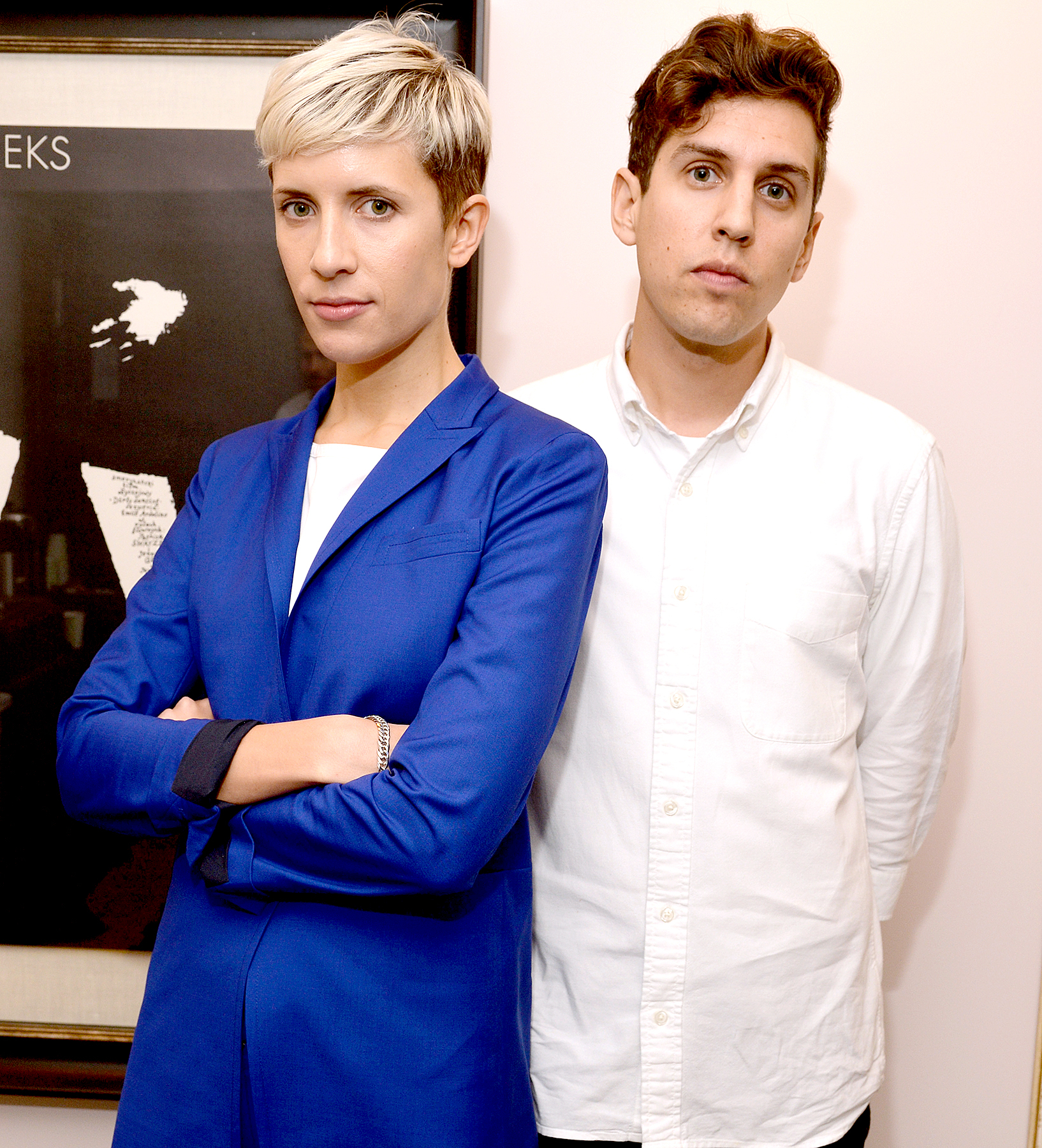 Claire Evans and Jona Bechtolt of the band Yacht attend the WIRED by Design retreat at Skywalker Sound on September 30, 2014.a