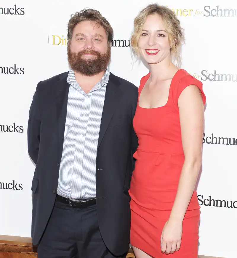 Actor Zach Galifianakis and Quinn Lundberg attend the "Dinner For Schmucks" premiere at the Ziegfeld Theatre on July 19, 2010 in New York City.