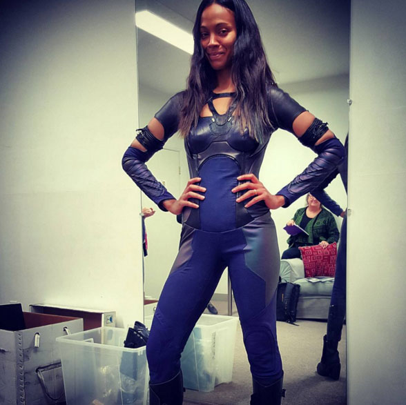 Zoe Saldana shows off her amazing post-baby body
