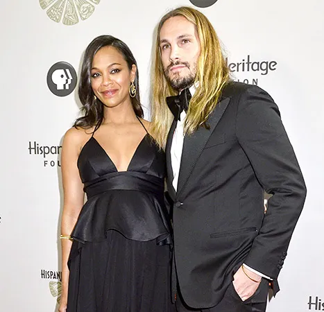 Zoe Saldana and Marco Perego